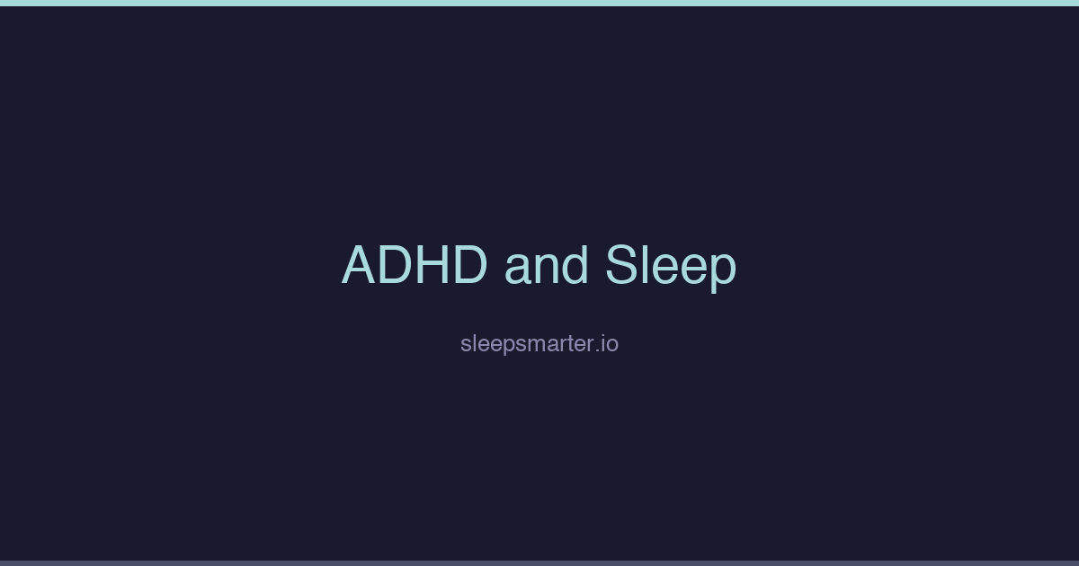 Dark themed sleep illustration for ADHD and sleep problems