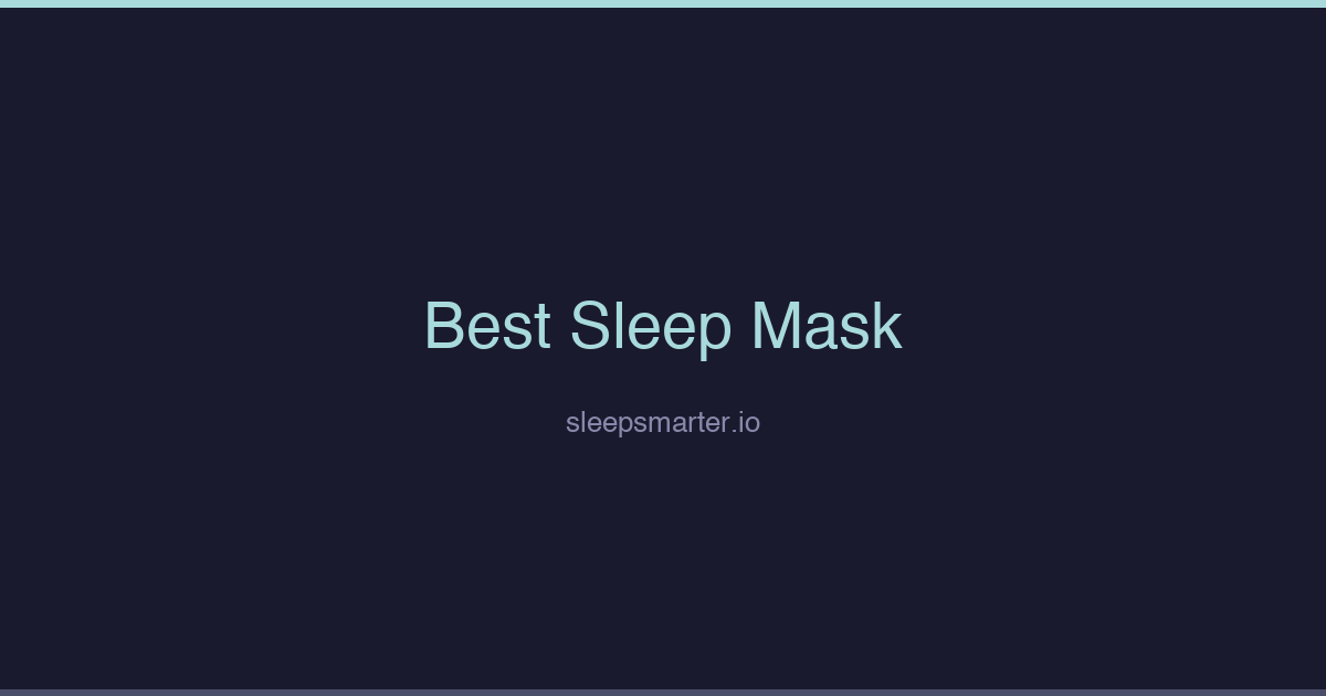 Dark themed featured image for best sleep mask guide