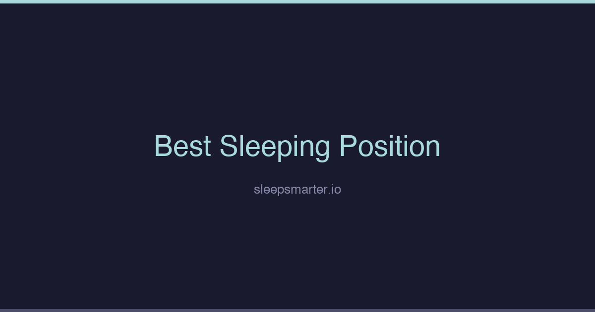 Dark themed illustration card for best sleeping position guide
