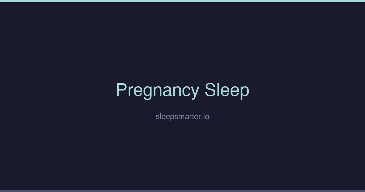 Dark themed illustration card for pregnancy sleep tips