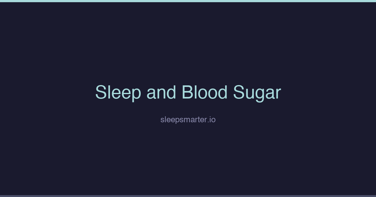 Dark themed illustration for an article about sleep and blood sugar