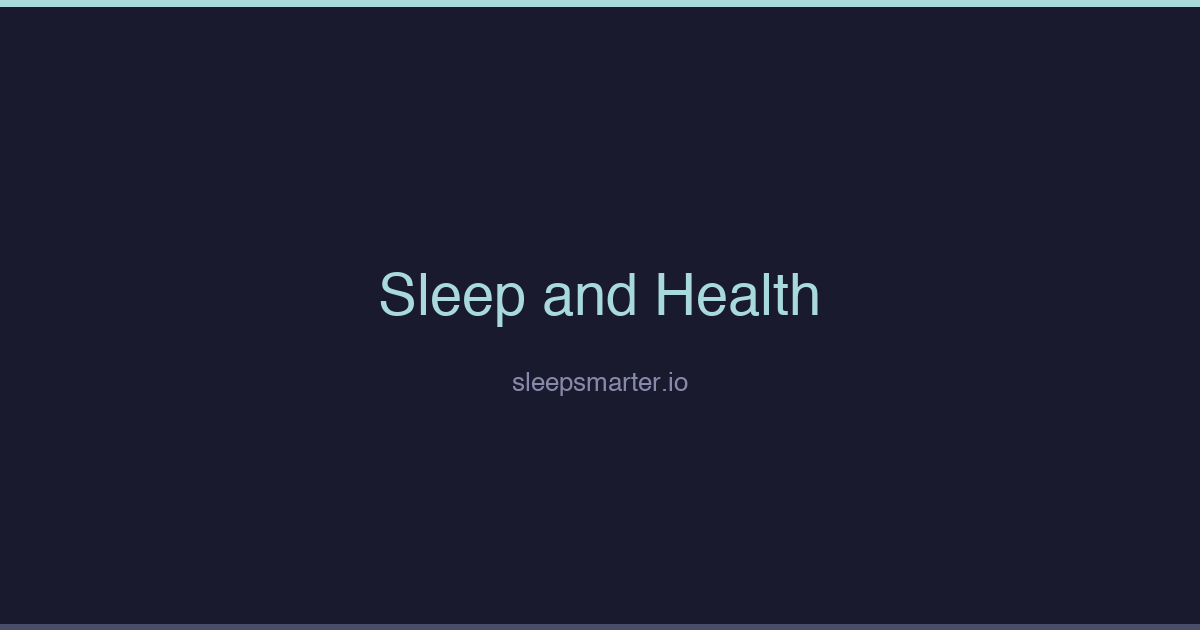 Dark themed Sleep and Health featured image with teal accent text