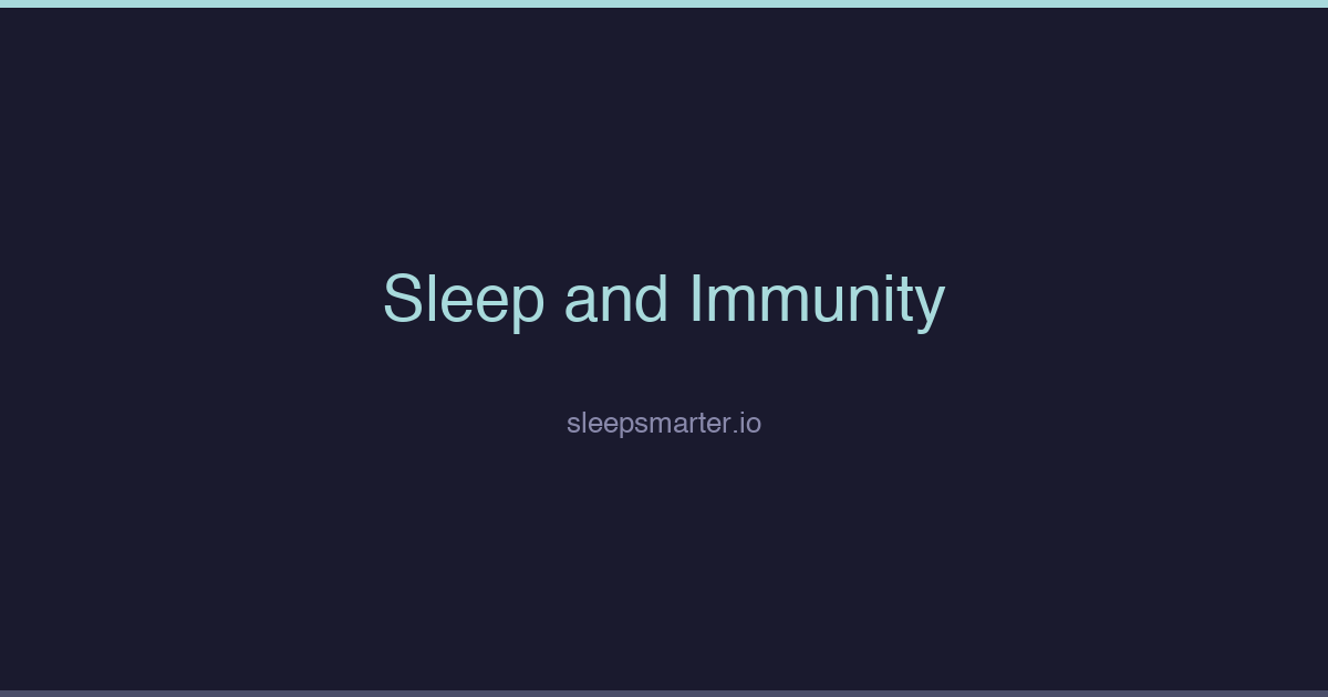 Dark themed illustration representing sleep and immune system recovery