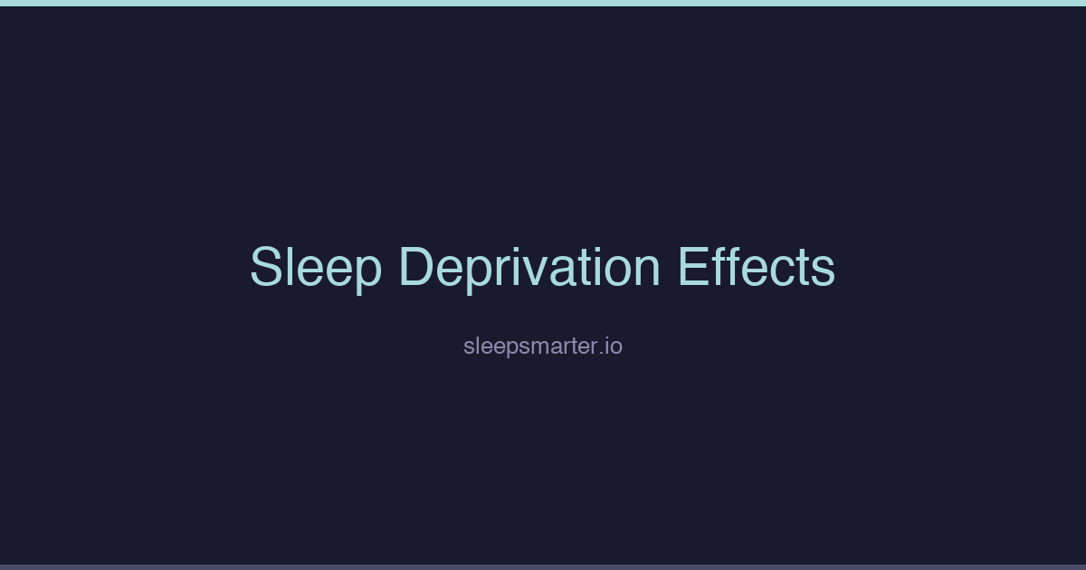 Dark sleep-themed graphic for an article about sleep deprivation effects