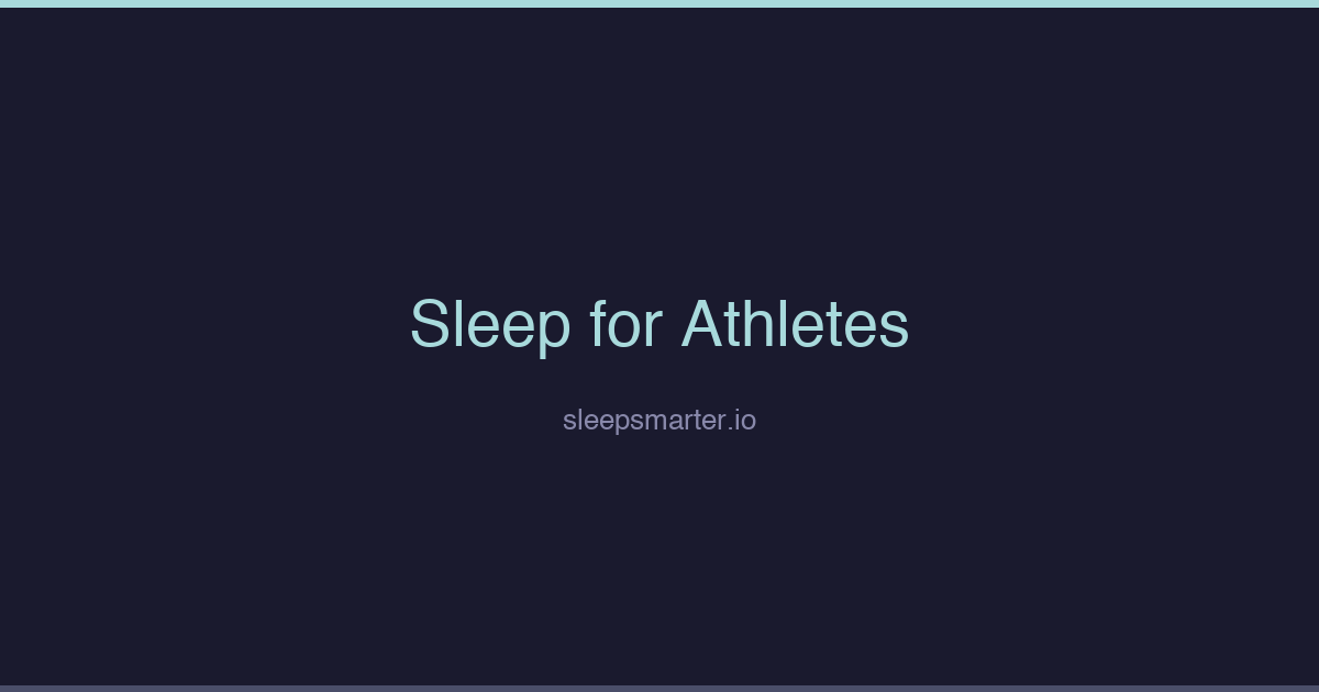 Dark themed sleep performance image for athletes with teal accents