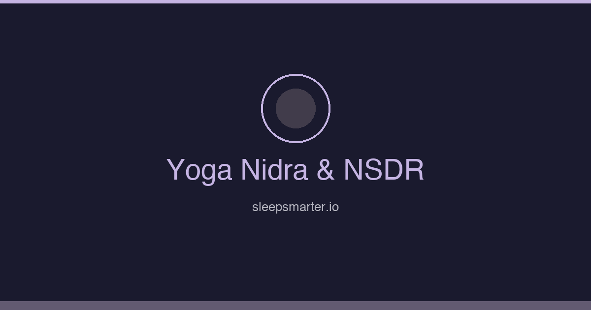 Person lying in savasana pose practicing Yoga Nidra NSDR with soft blue glowing neural pathways